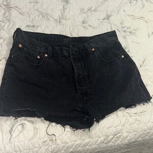 Levi's Black Jean Shorts for Women